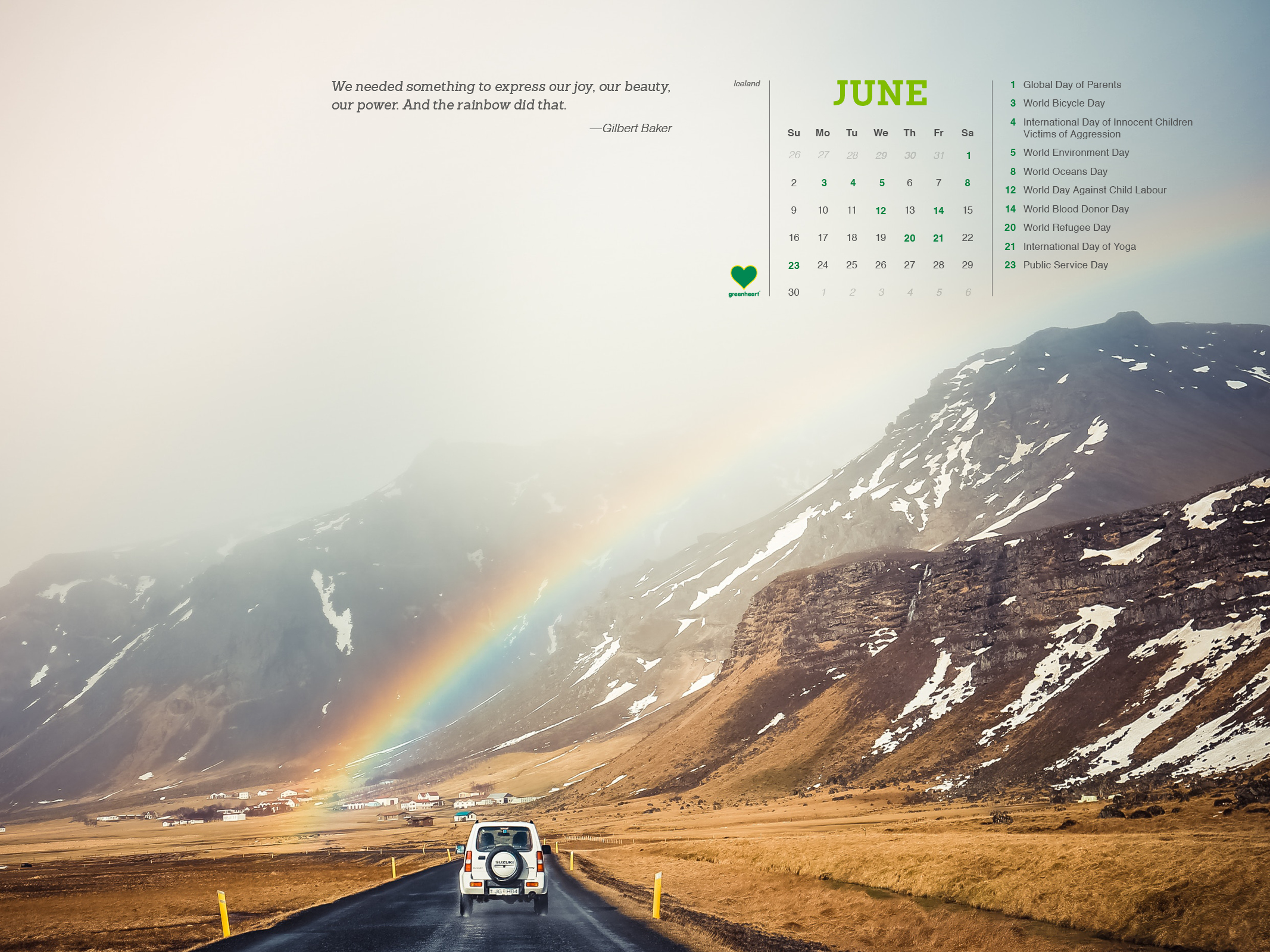 Save the Date! June 2019 Global Calendar