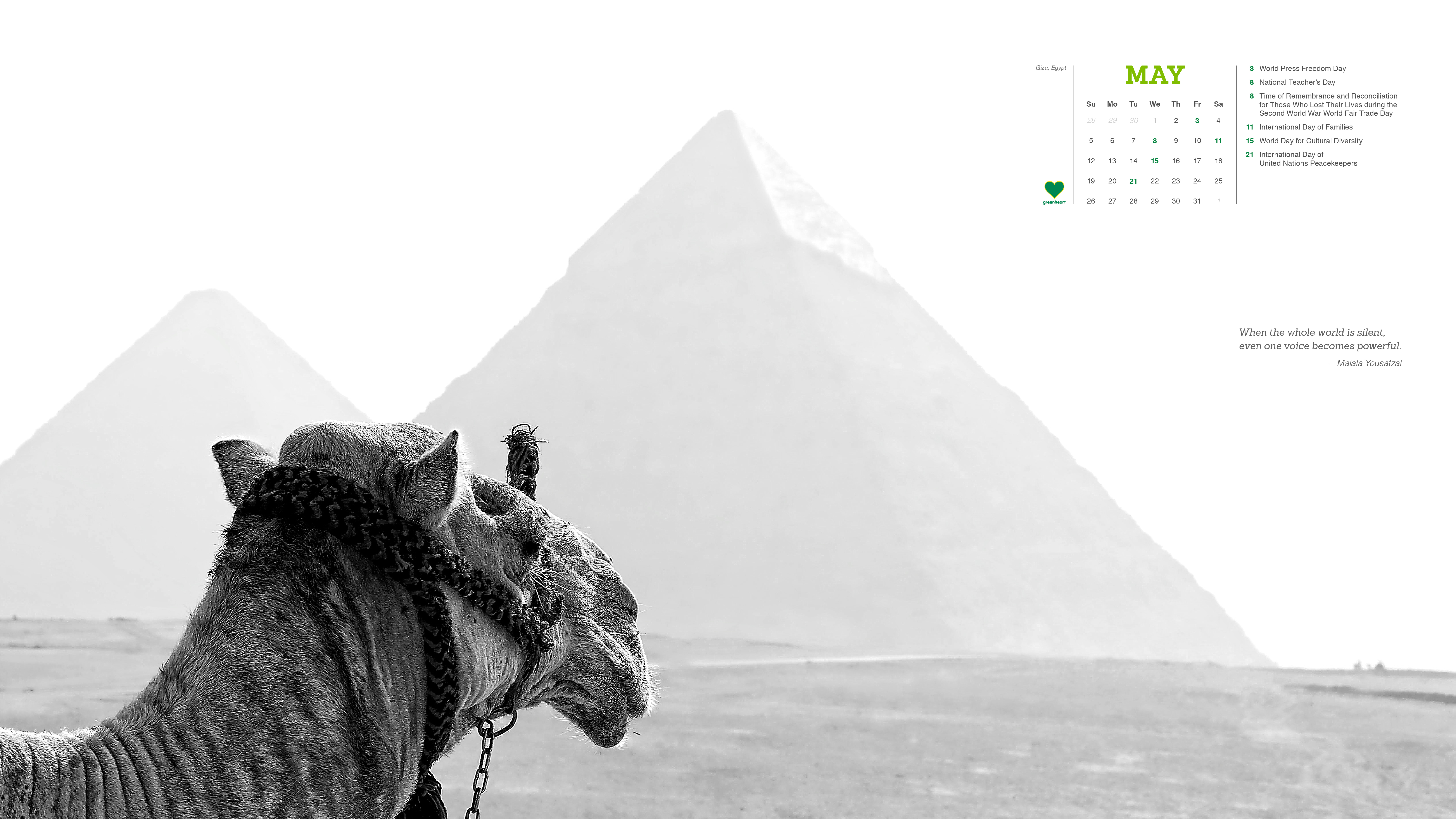 Greenheart Calendar – May 2019